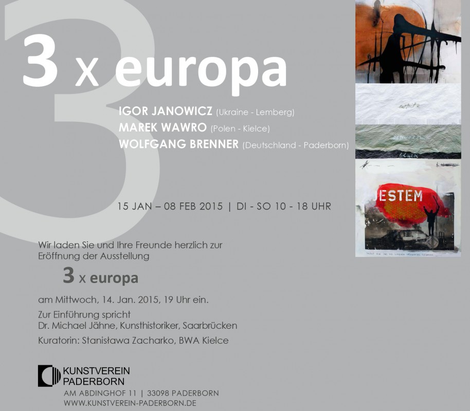 Read more about the article Ausstellung 3 x europa im Kunstverein Paderborn